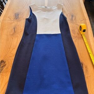 Boden Colorblock Sleeveless Mini Dress in White, Royal Blue and Navy